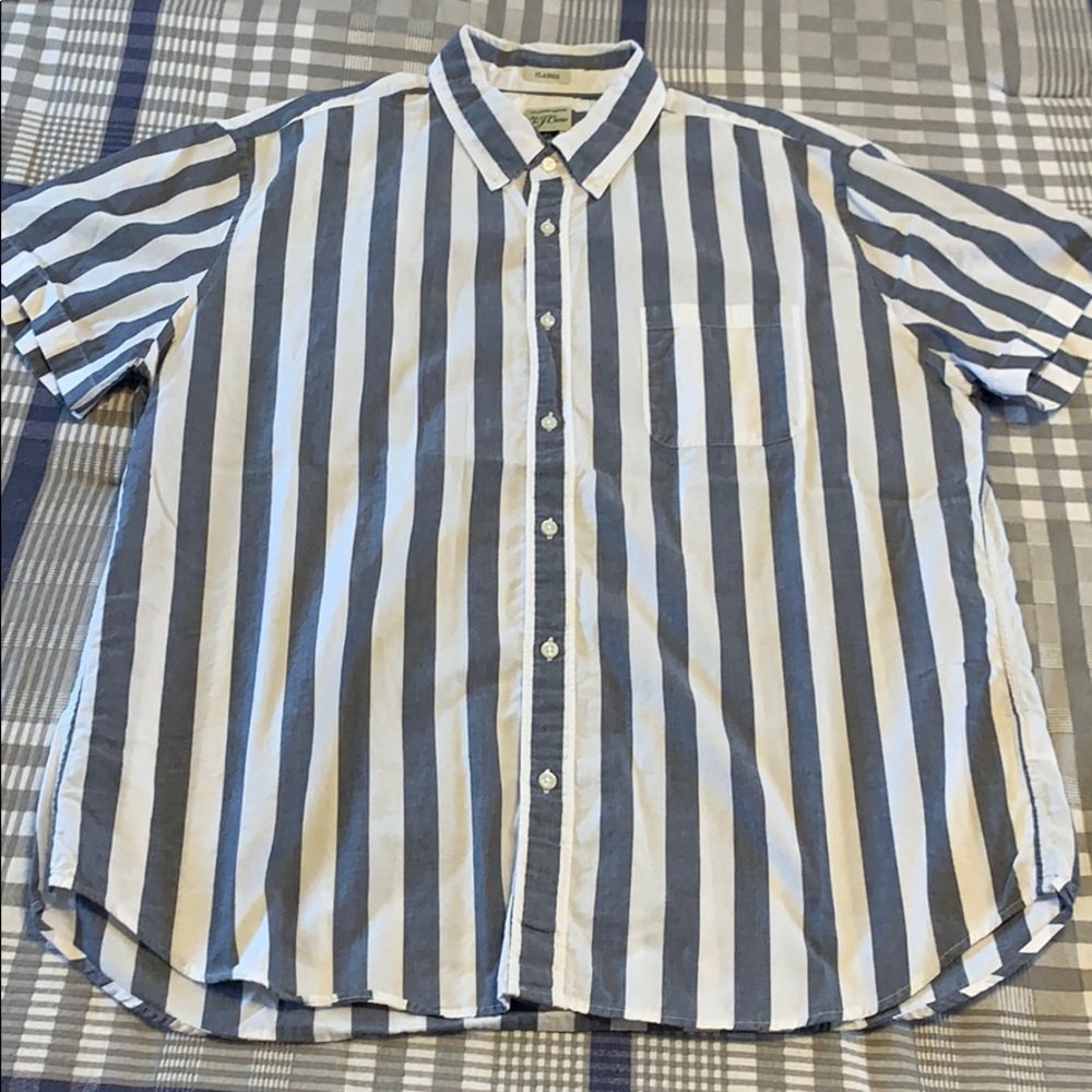 J. Crew Short Sleeve Button Up XL